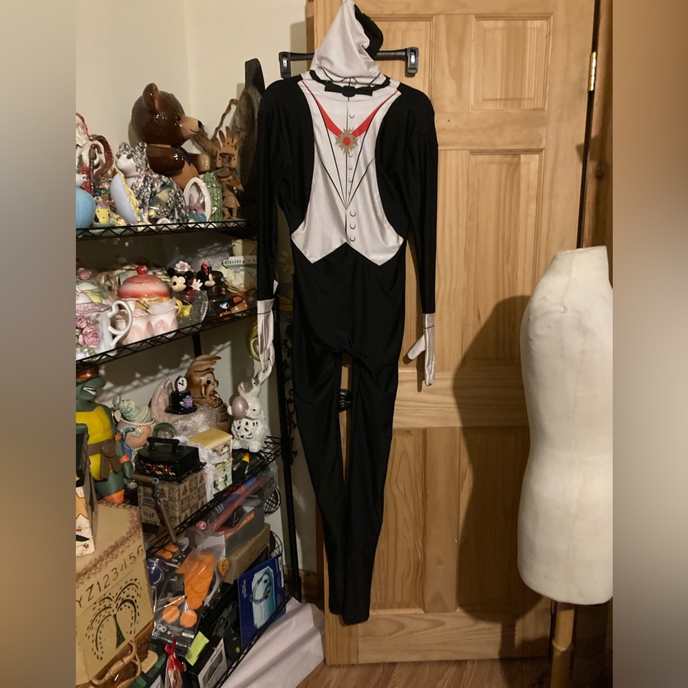 Black and White Tuxedo skin suit Costume